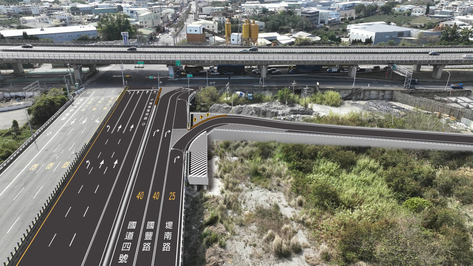 紓通豐洲科技園區尖峰時段車潮　中市建設局長視察后豐大橋新增引道工程