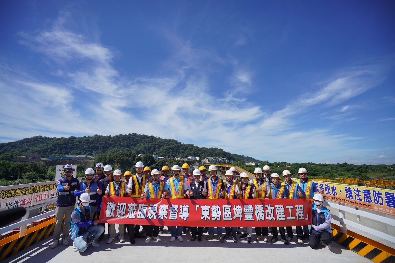 東勢區埤豐橋橋墩基礎工程近完成　建設局長：落實工安，穩健工進！