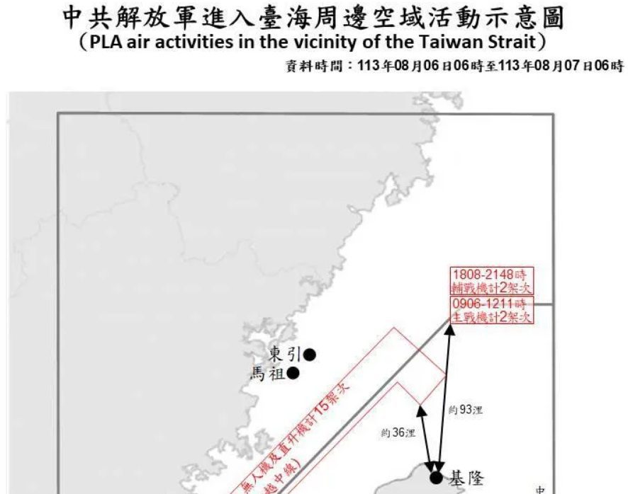 解放軍機疑入侵我國領空　國防部：沒有進入24浬海域鄰接區