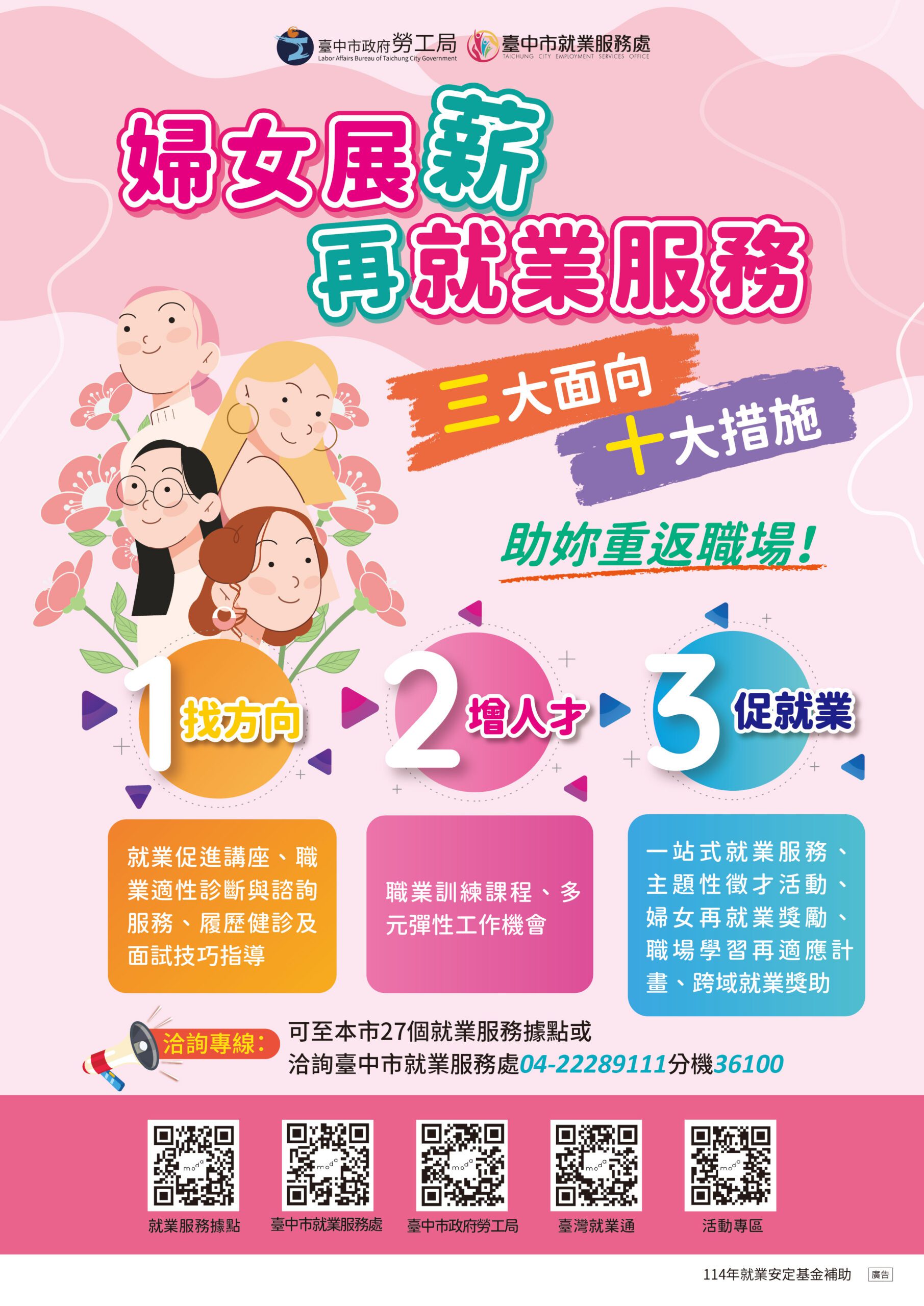 婦女節快樂！　中市勞工局推動「婦女展薪再就業計畫」助女性重返職場