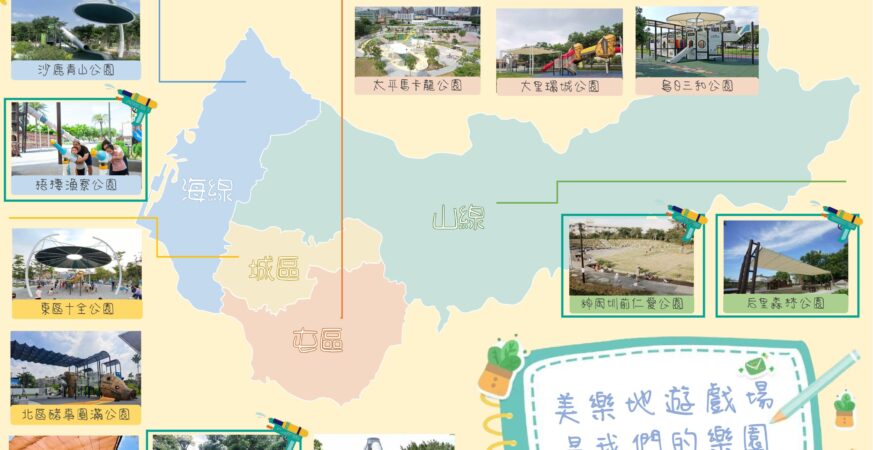 暑假親子放電看這張！　台中推出玩樂消暑特色公園地圖攻略