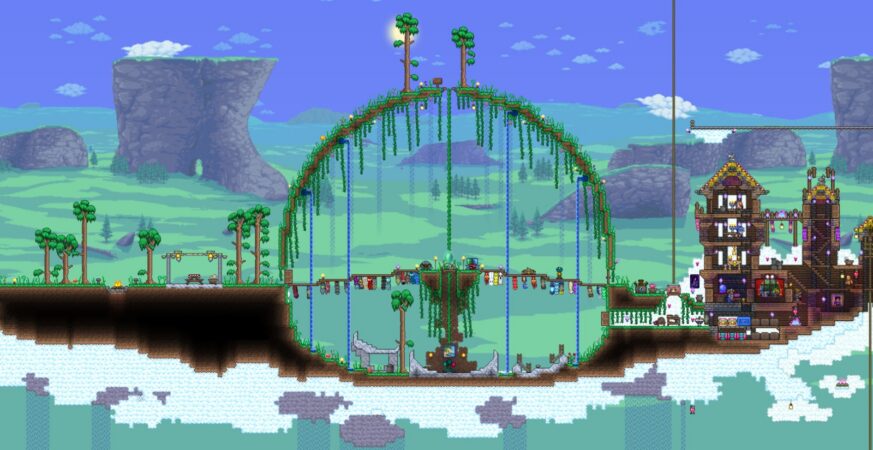 《泰拉瑞亞》1.4.5版「最終更新」加入超過650種空島生存物品並繁入面登場